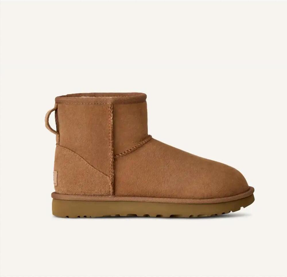 NEW UGG women's classic mini ii boot in chestnut